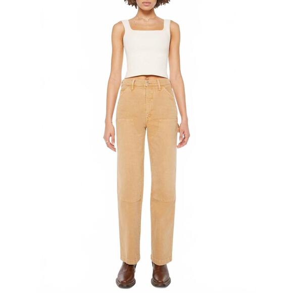 NEW MOTHER bees knees stud finder high waisted pants in whole wheat